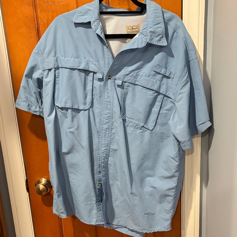 L.L. Bean Sky Blue fishing shirt